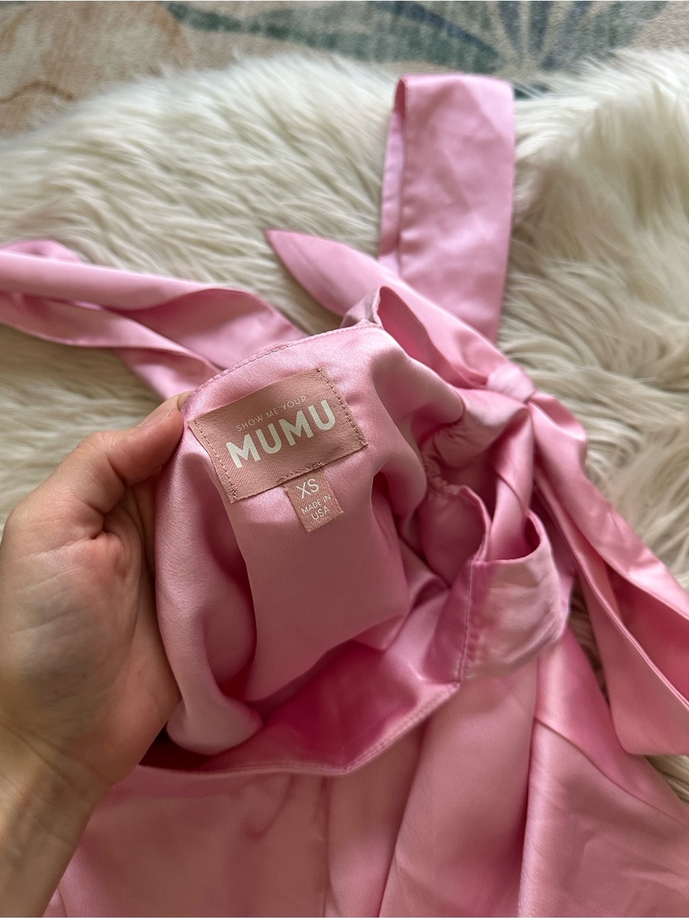 SHOW ME YOUR MUMU Makeup Tank In Light Pink Luxe Satin - Picture 8 of 8